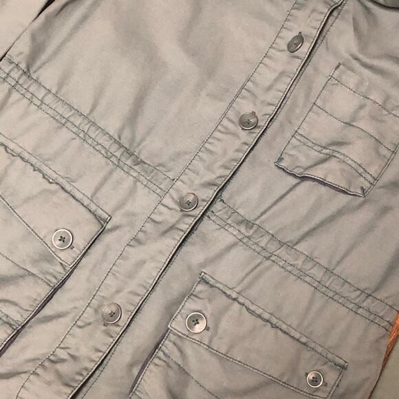 Horny Toad Light Green Button Front Collared Utility Jacket Size Small - Picture 4 of 11